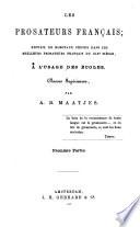 Les prosateurs français
