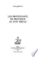 Les protestants de Provence au XVIIe siècle