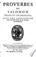 Les Proverbes de Salomon