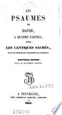 Les psaumes de David, à quatre parties