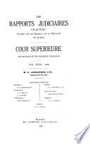 Les Rapports Judiciaires de Québec