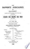 Les rapports judiciaires de Québec
