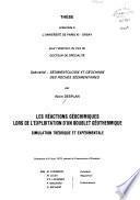 Les réactions géochimiques lors de l'exploitation d'un doublet géothermique