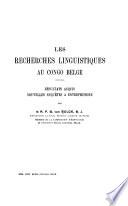 Les recherches linguistiques au Congo belge
