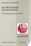 Les 'Reflexions' d'Elias Canetti