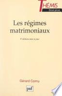Les régimes matrimoniaux