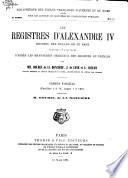 Les Registres d'Alexandre IV ...