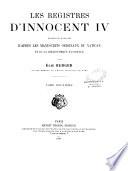 Les Registres d'Innocent IV