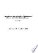 Les relations internationales africaines