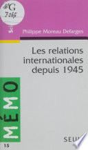 Les Relations internationales depuis 1945