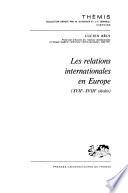 Les relations internationales en Europe