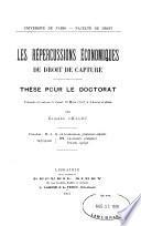 Les répercussions économiques du droit de capture