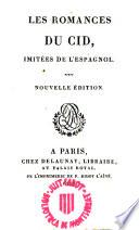 Les Romances du Cid, imitées de l ́espagnol