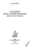 Les saisons dans la poésie française des XIVe et XVe siècles