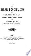 Les secrets des coulisses des théâtres de Paris