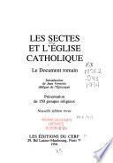 Les sectes et l'église Catholique