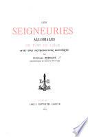 Les seigneuries allodiales du pays de Liége