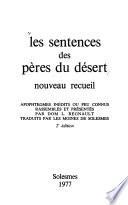 Les Sentences des Pères du désert