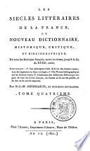 Les siècles littéraires de la France