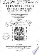 Les six premiers livres des elements d'Euclide