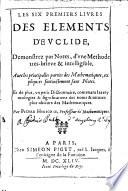 Les six premiers livres des Éléments d'Euclide