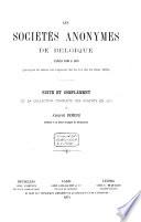 Les sociétés anonymes de Belgique en 1857[-1873]
