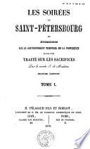 Les soirées de Saint-Pétersbourg, ou entretiens sur le gouvernement temporel de la providence