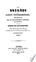 Les soirées de Saint-Pétersbourg ou entretiens sur le gouvernement temporel de la Providence