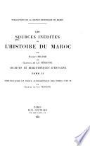 Les Sources inédites de l'histoire du Maroc de 1530 à 1845