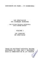 Les spectacles de l'Afrique romaine