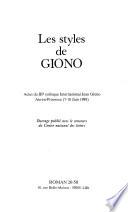 Les styles de Giono