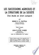 Les successions agricoles et la structure de la société
