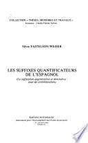 Les suffixes quantificateurs de l'espagnol