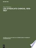 Les syndicats chinois, 1919–1927
