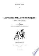 Les textes para-mythologiques de la 24e campagne (1961)