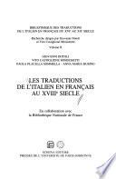 Les traductions de l'italien en français au XVIIIe siècle