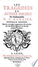 Les tragédies et autres poésies de mademoiselle M. A. Barbier