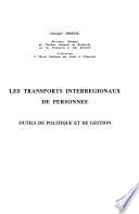 Les transports interrégionaux de personnes