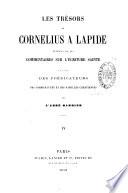 Les trésors de Cornelius a Lapide