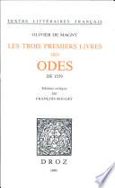 Les trois premiers livres des Odes de 1559