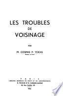 Les troubles de voisinage