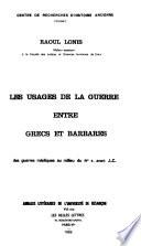Les usages de la guerre entre Grecs et barbares