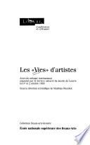 Les vies d'artistes