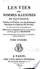 Les Vies des hommes illustres: Démosthène. Ciceron. Démétrius. Antoine