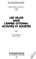 Les Villes dans l'Empire ottoman
