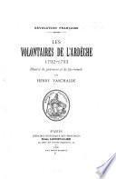 Les volontaires de l'Ardèche, 1792-1793