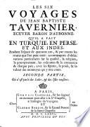 Les Voyages De Jean Baptiste Tavernier