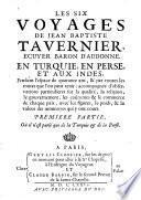 Les Voyages De Jean Baptiste Tavernier