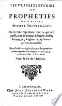 Les vrayes centuries et propheties de Mich. Nostradamus