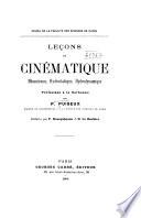 Leʹcons de cinématique, mécanismes, hydrostatique, hydrodynamique